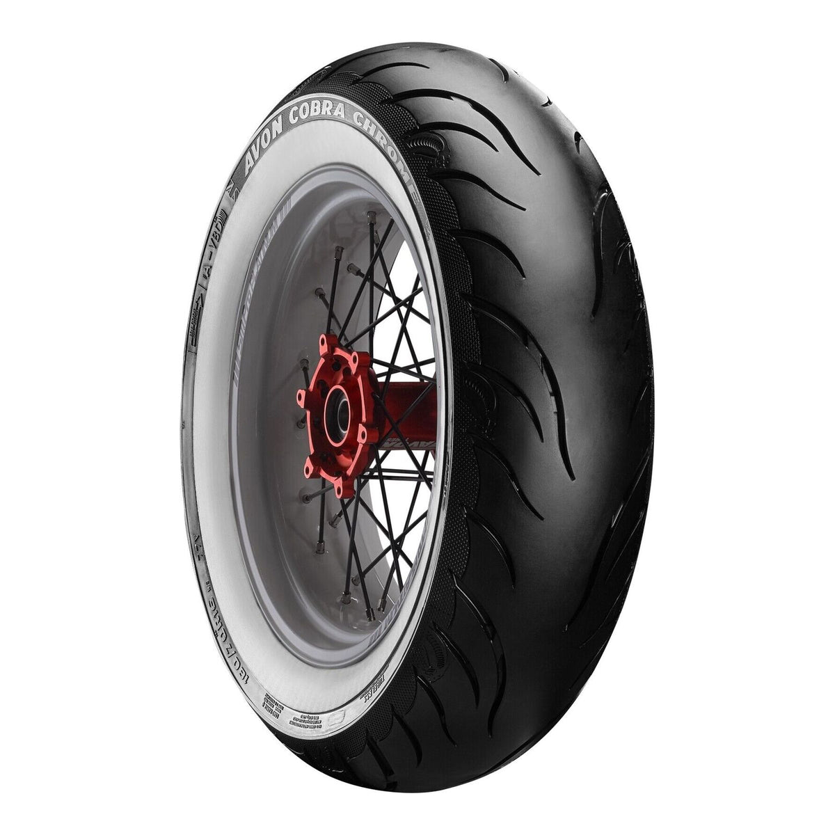 Avon Cobra Chrome 180/70R16 White Wall Rear Tyre (77V Rating) AV92