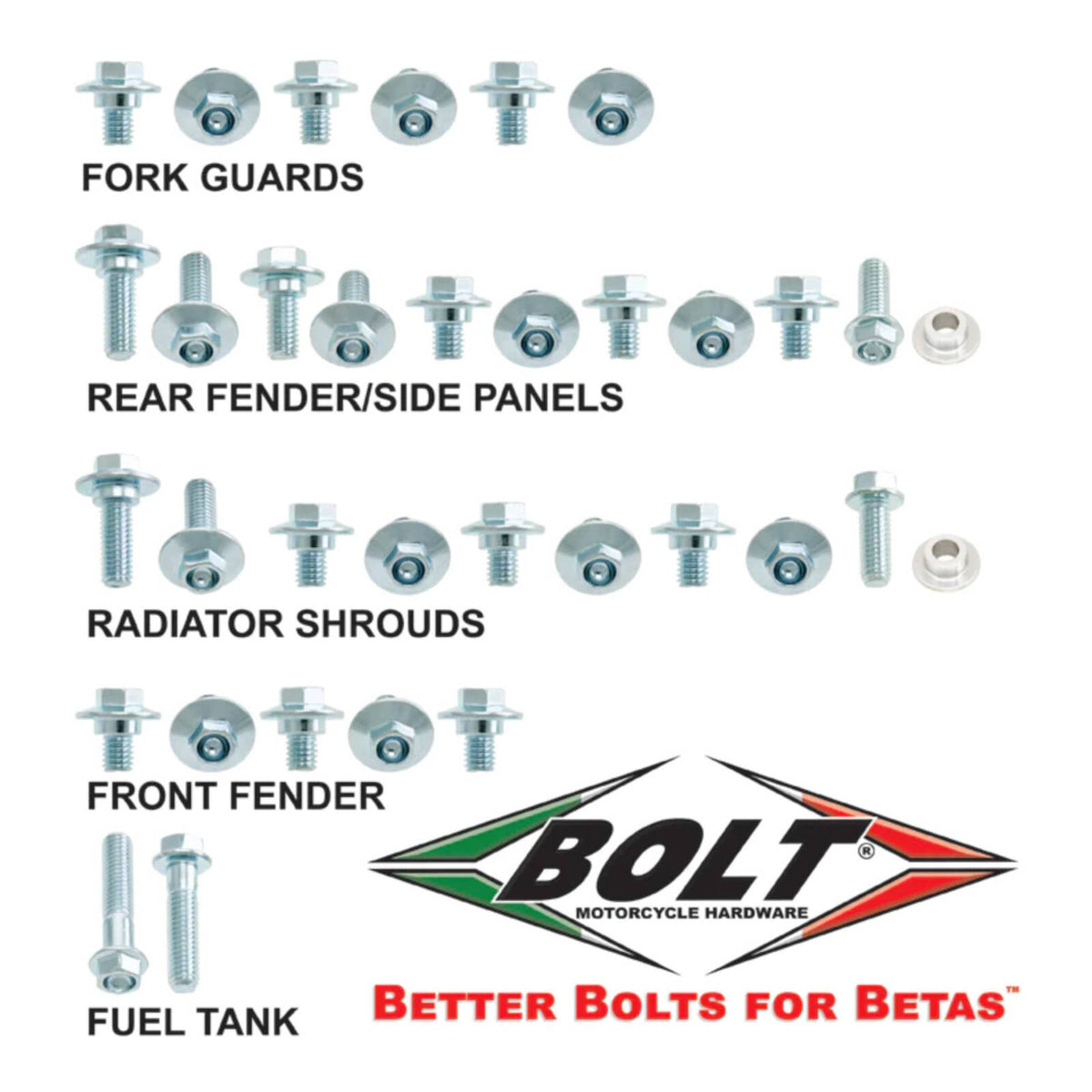 Bolt Body Work Fastener Kit Beta