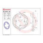 Brembo Prime Brake Disc Serie Oro Rear 68B40782