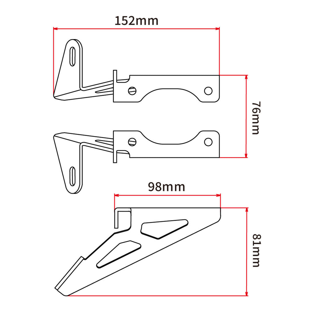 DRC Yamaha WR250R/X - Smoke Edge 2 Tail Light Holder Kit