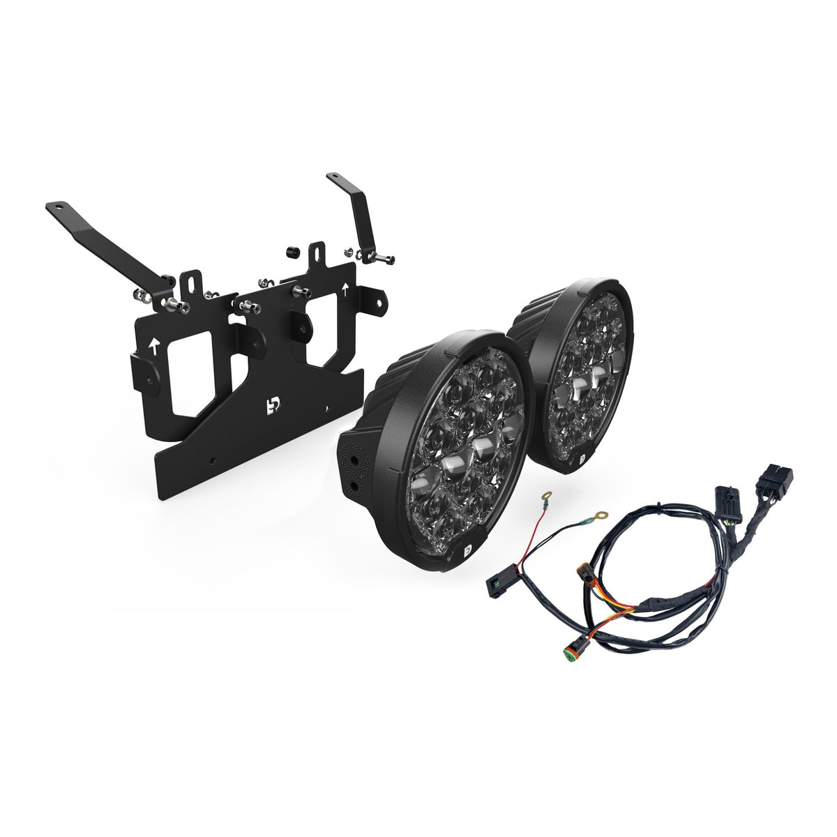 Denali HD Road Glide Head Light Packaged Kit