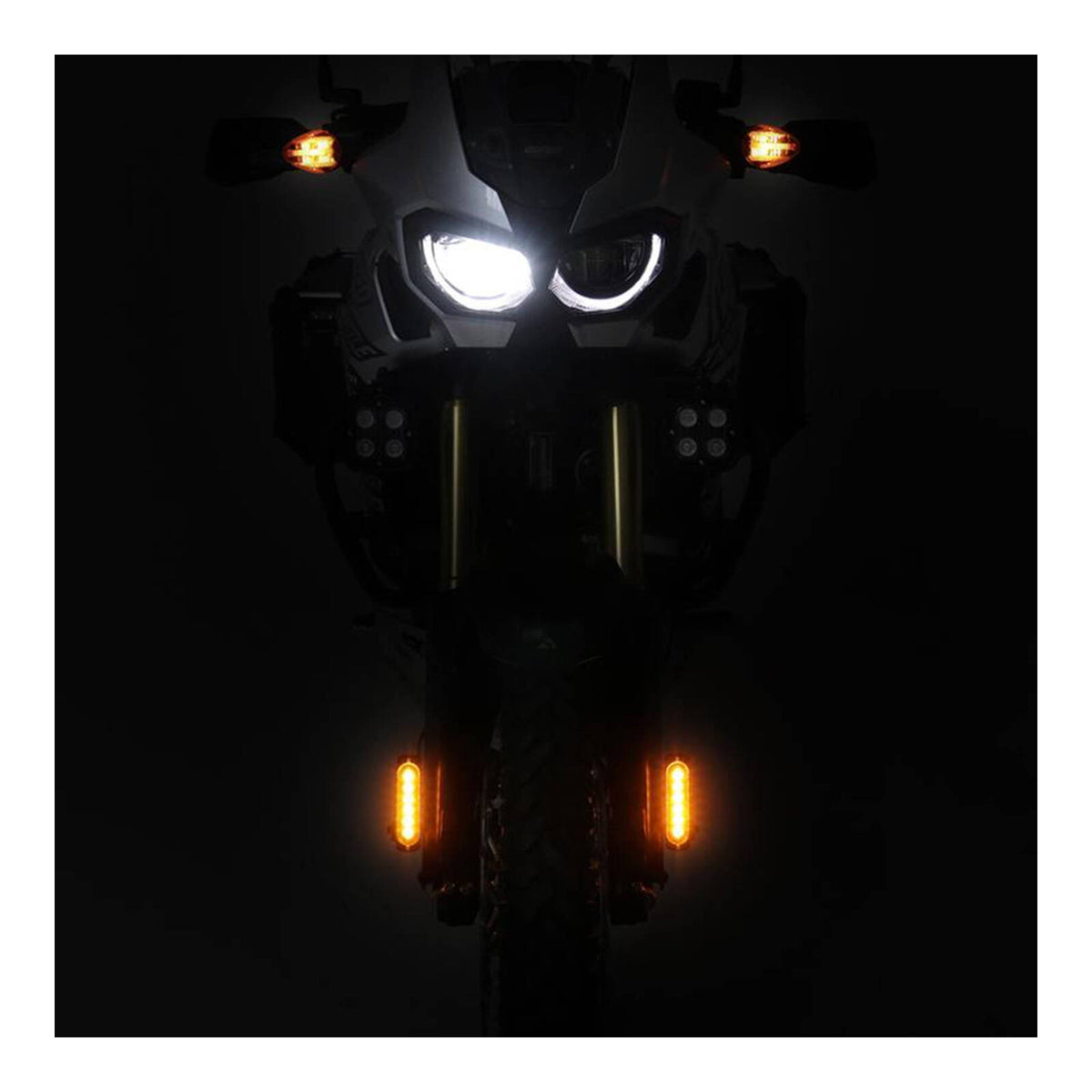 Denali DRL Amber Day Running Lights with Offset Mount Kit - Pair