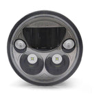 Denali M5 E-Mark LED Headlight Module - 5.75 Round, Black Chrome