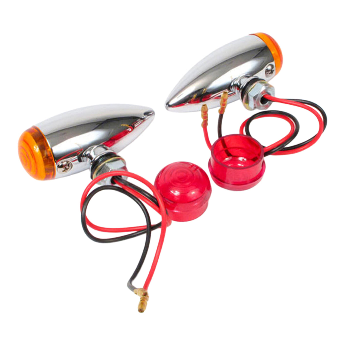 WMP Flasher Lamp Universal Chrome Slimline (Pair)