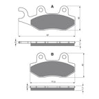 GOLDfren Brake Pads Off-Road Racing GF002 - K5 (PR46)
