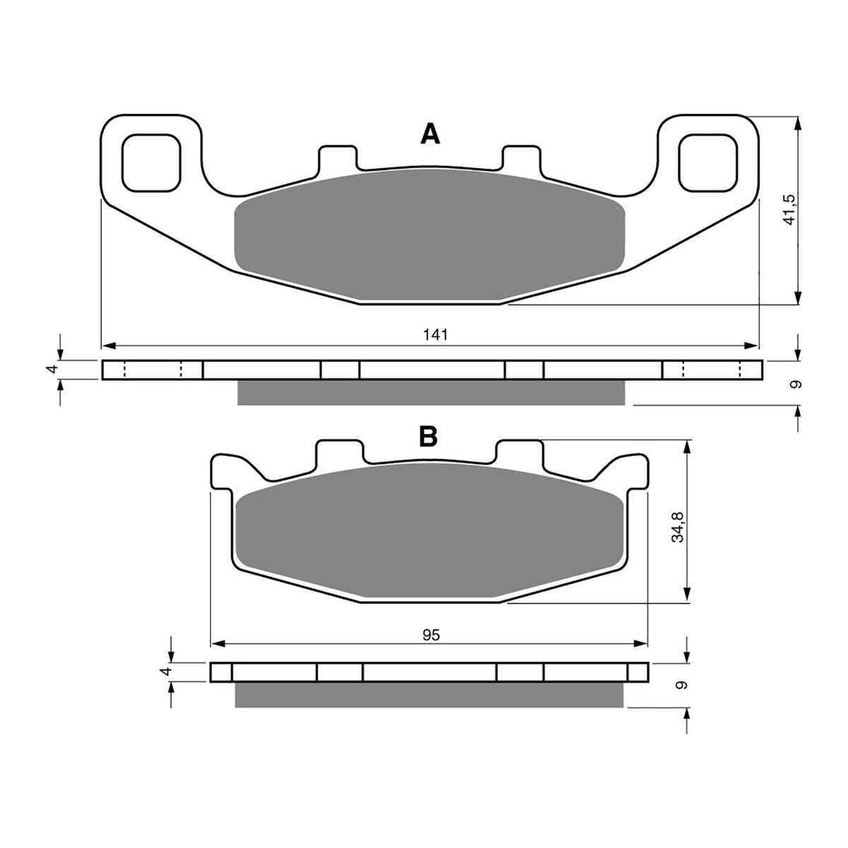GOLDfren Brake Pads Sintered Sports GF013 - S3 (PH43)