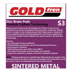 GOLDfren Brake Pads Sintered Sports GF024 - S3 (PH41)