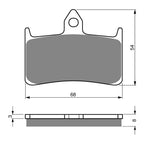 GOLDfren Brake Pads Sintered Sports GF069 - S3 (PH62)