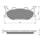 GOLDfren Brake Pads Sintered Sports GF099 - S3 ( PH155 )
