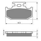 GOLDfren Brake Pads Off-Road Racing GF100 - K5 ( PR77 )