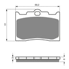 GOLDfren Brake Pads Sintered Sports GF132 - S3 ( PH275 )