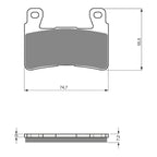 GOLDfren Brake Pads Sintered Sports GF134 - S3 ( PH273 )