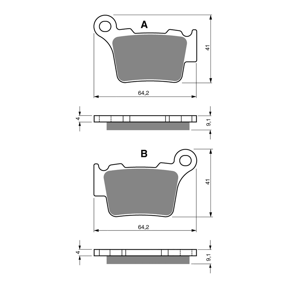 GOLDfren Brake Pads Off-Road Racing GF191 - K5 ( PR327 )
