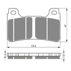 GOLDfren Brake Pads Sintered Sports GF214 - S3 ( PH342 )