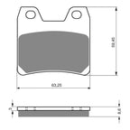 GOLDfren Brake Pads Sintered Sports GF222 - S3 ( PH308 )