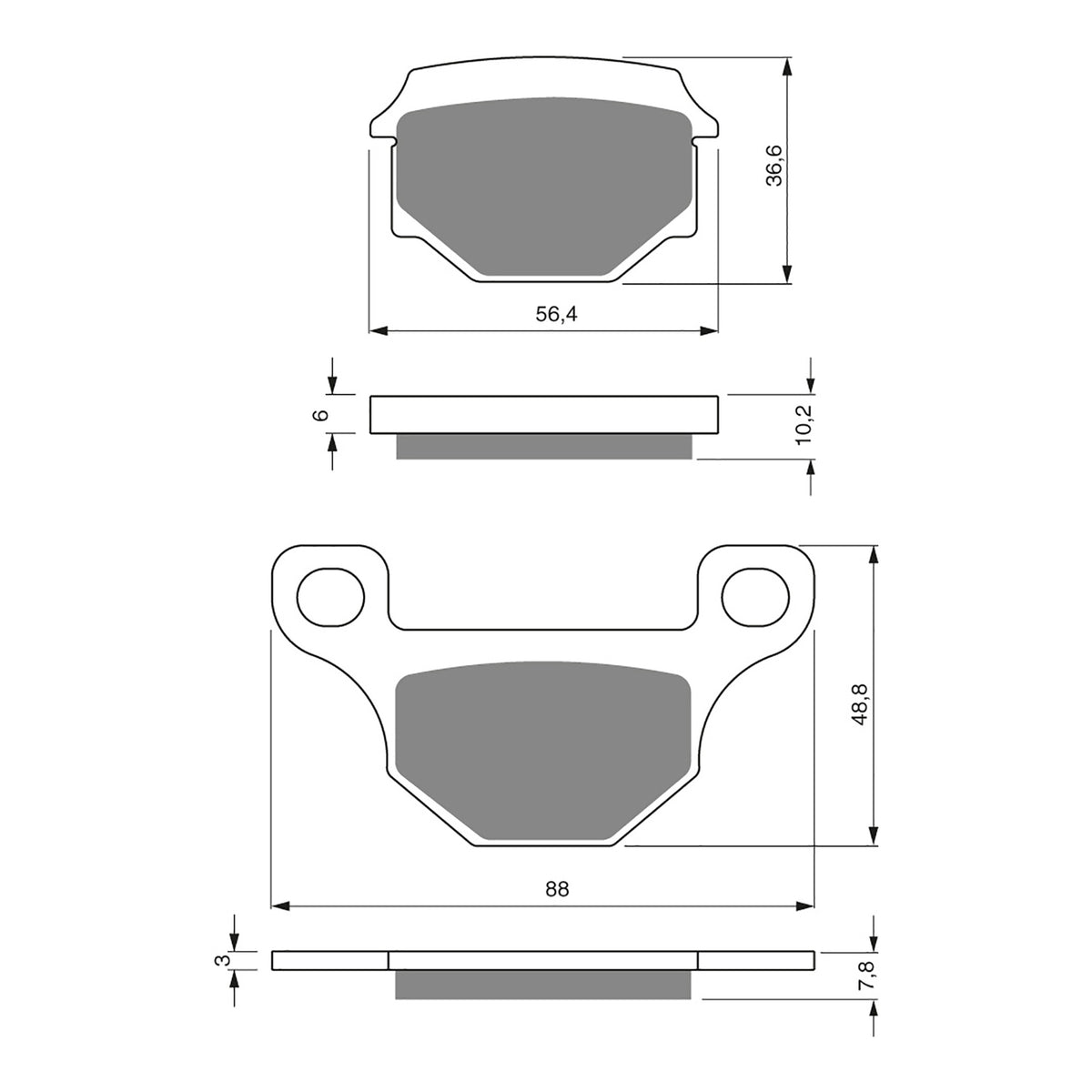 GOLDfren Brake Pads Sintered Sports GF289 - S3 ( P130 )