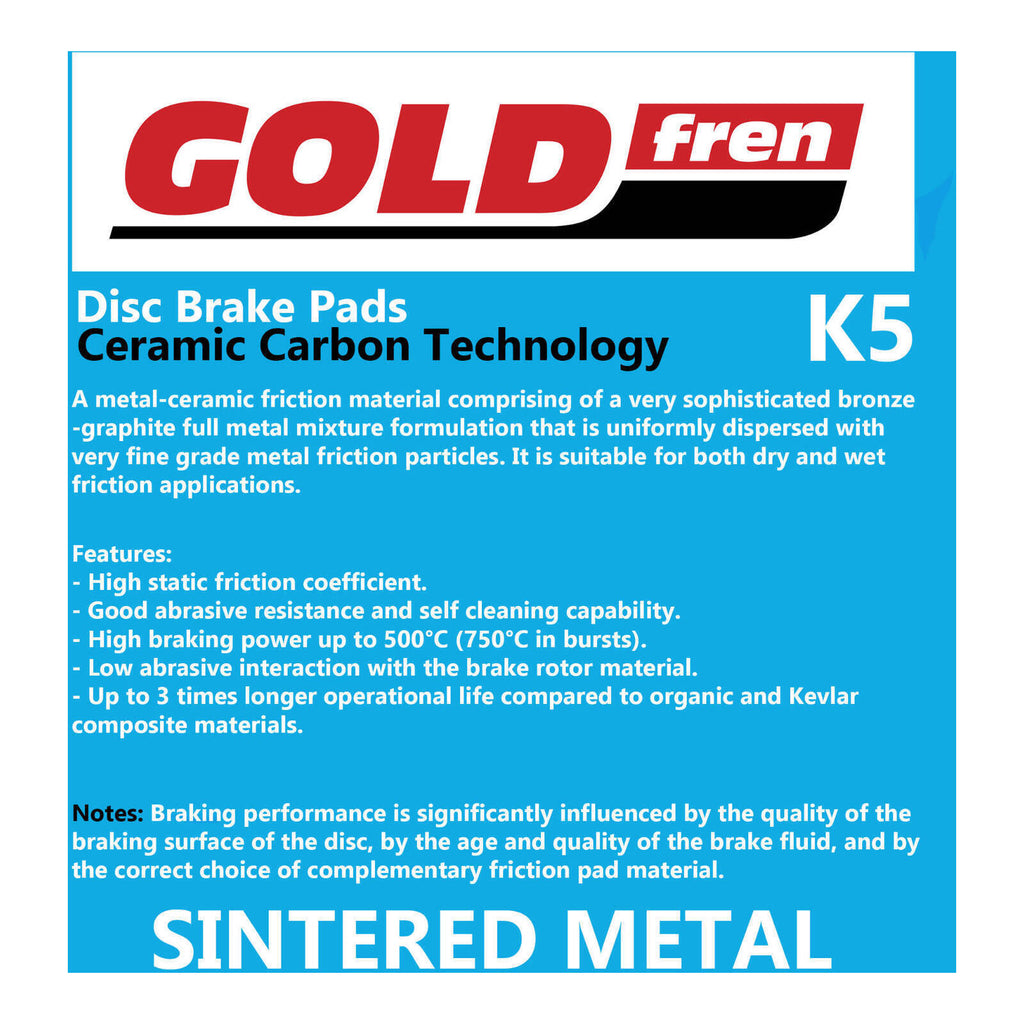 GOLDfren Brake Pads Off-Road Racing GF295 - K5 ( PR372 )