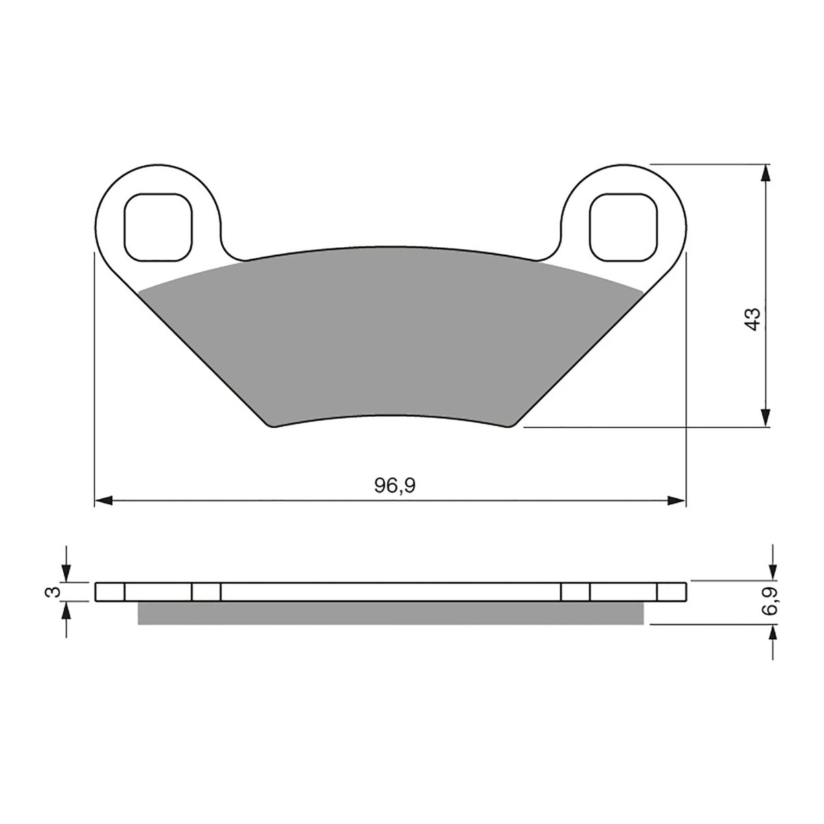GOLDfren Brake Pads Off-Road Racing GF300 - K5 ( PR409 )