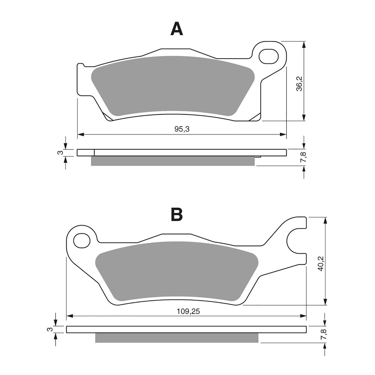 GOLDfren Brake Pads Off-Road Racing GF309 - K5 ( PR451 )