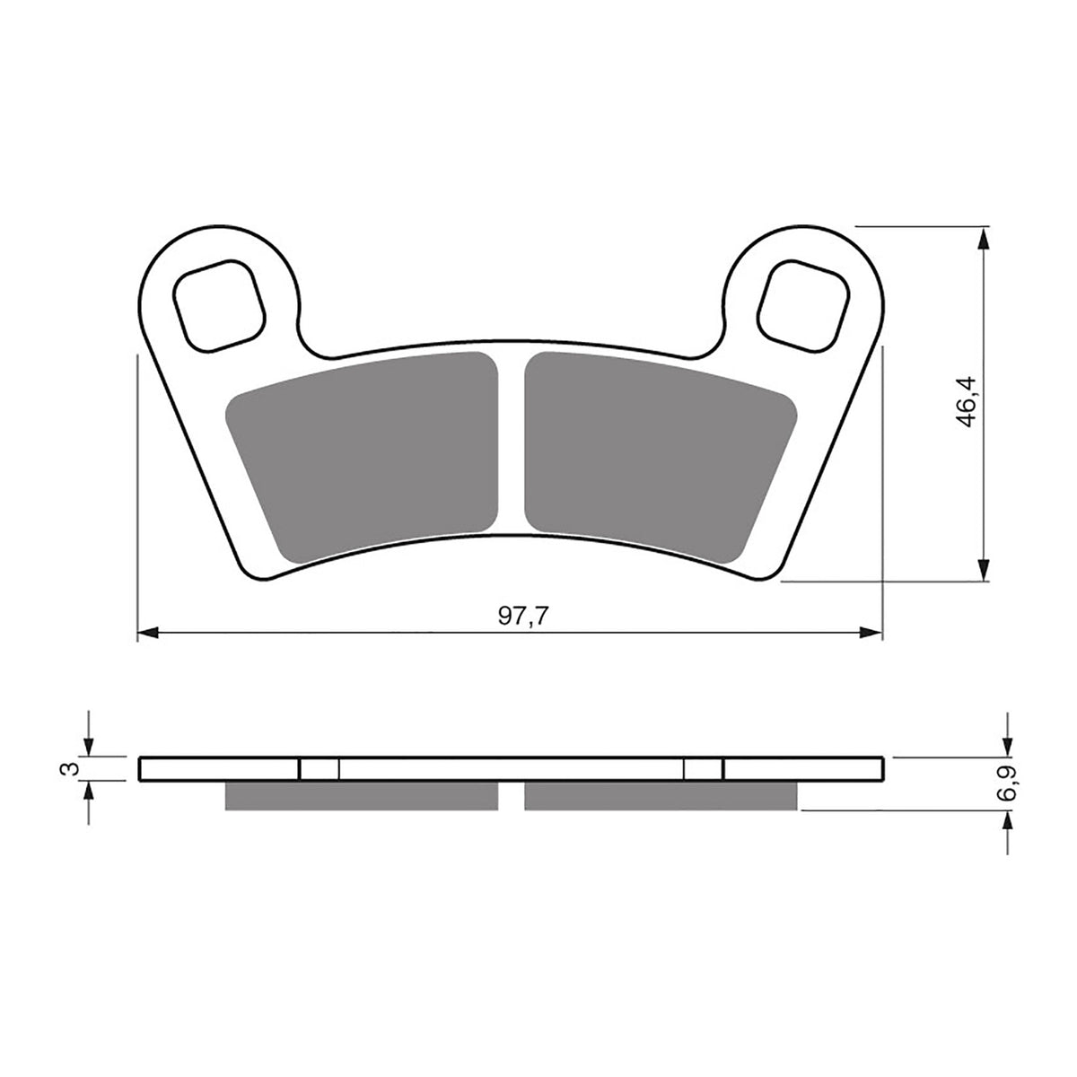 GOLDfren Brake Pads Off-Road Racing GF343 - K5 ( PR397 )