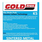GOLDfren Brake Pads Off-Road Racing GF378 - K5 ( PR507 )