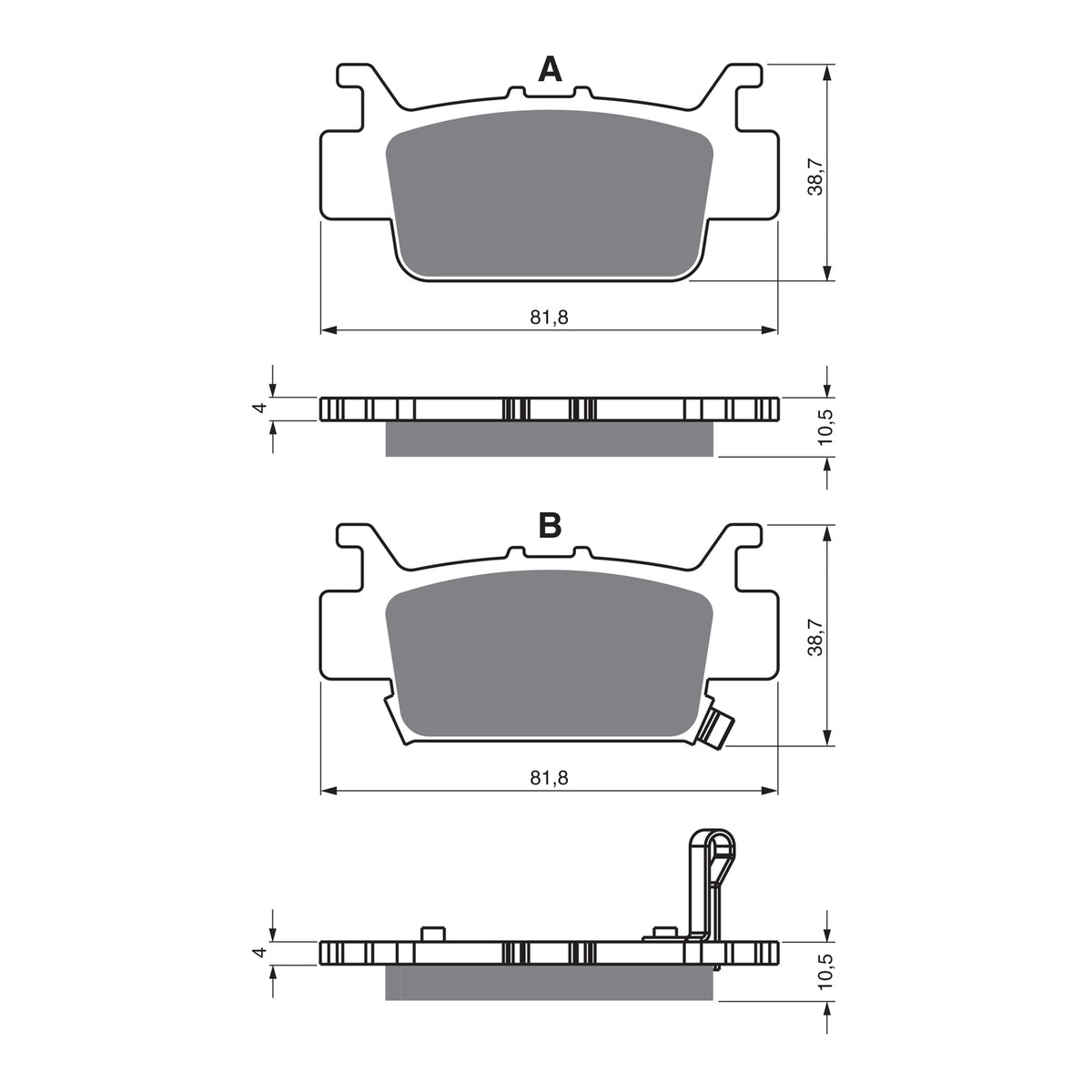 GOLDfren Brake Pads Off-Road Racing GF382 - K5 ( PR524 )