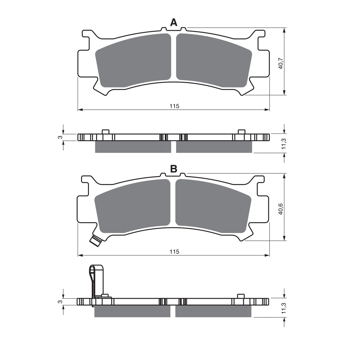 GOLDfren Brake Pads Off-Road Racing GF384 - K5 ( PR523 )