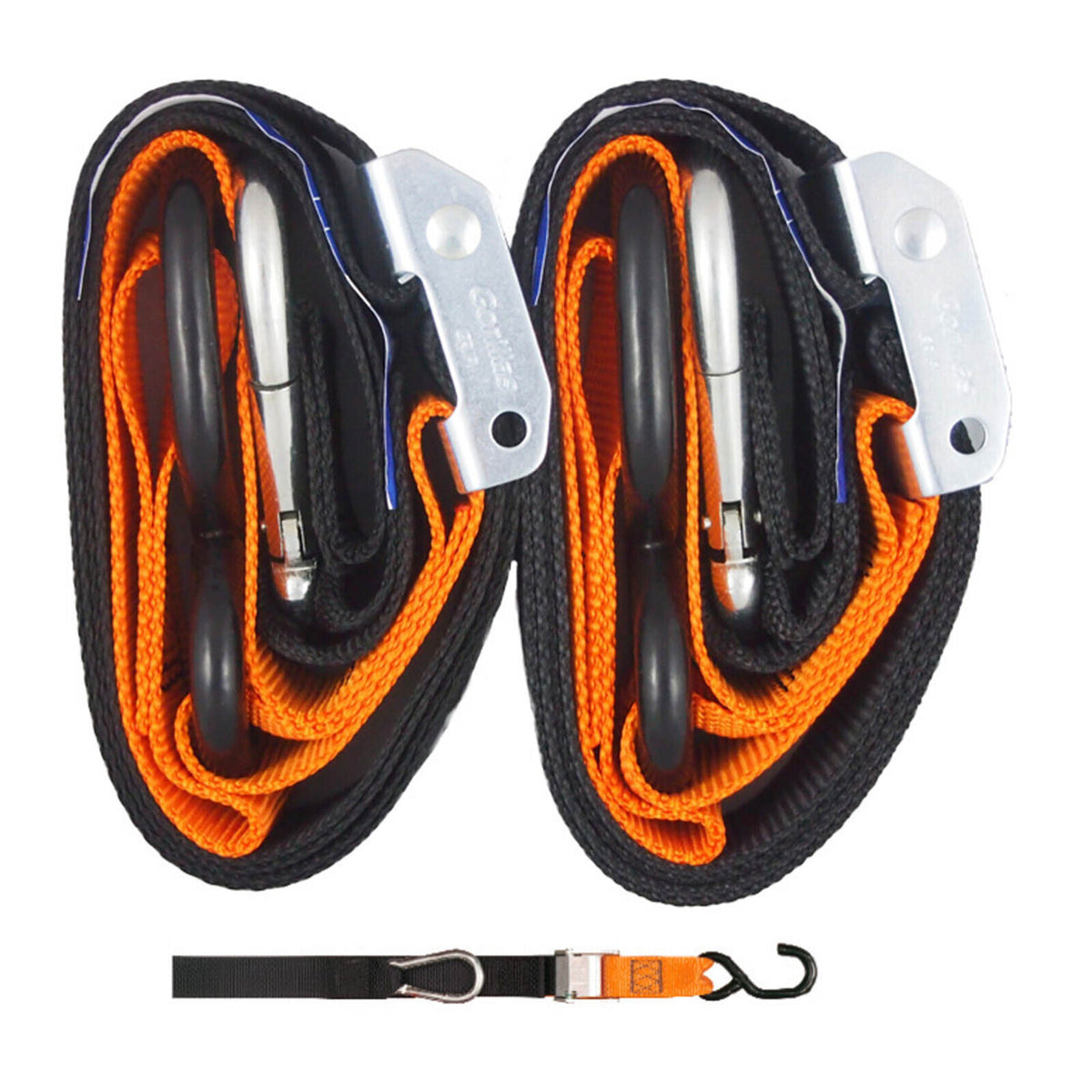 Gorillas Grip Tie Down 38mm S-Hook - Black / Orange Loop