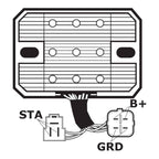 J&N Regulator Rectifier (230-58062) (AHRASU6018)