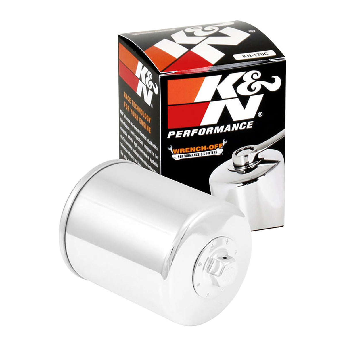 K&N Oil Filter - Chrome (HF170)