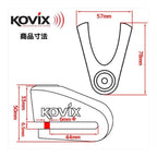 Kovix KV1Z Disc Lock Orange 6mm Pin with Reminder Cable