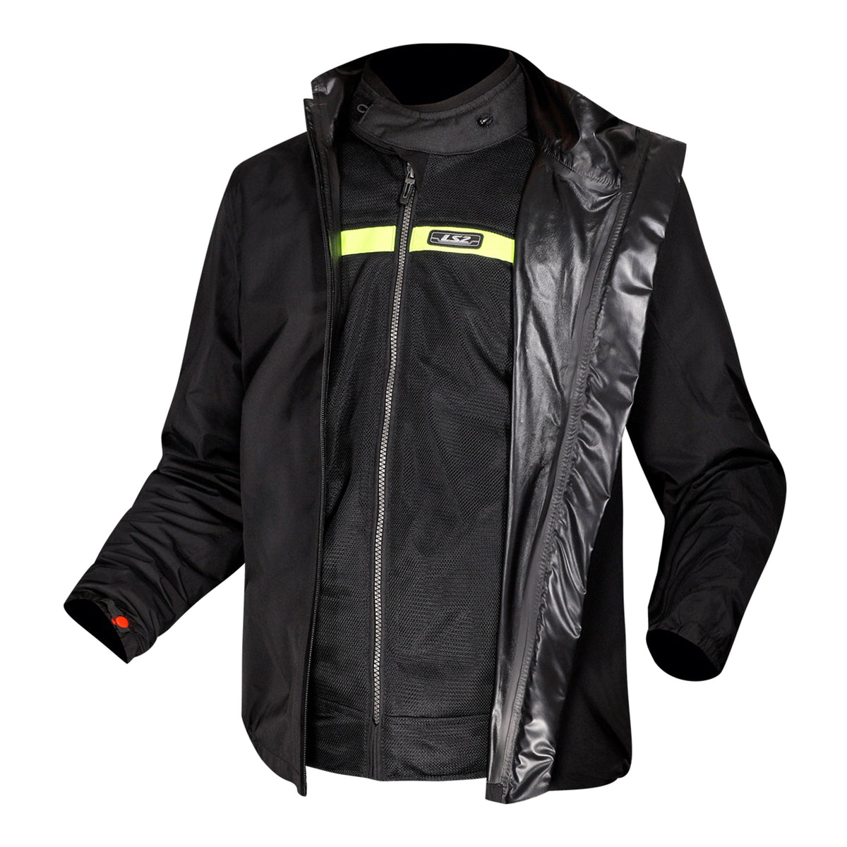 LS2 Riva Men's Jacket - Black / Dark Grey / Red