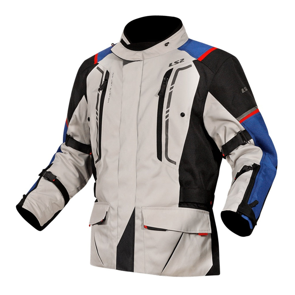 LS2 Narvik Men's Jacket - Blue / Black / Grey / Red