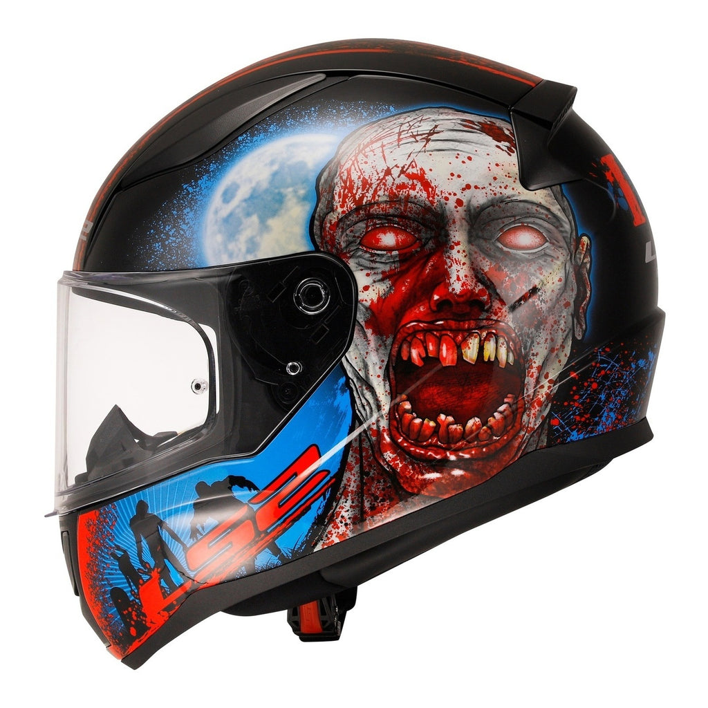 LS2 FF353 Rapid II Zombie - Matte Black / Red / White 06
