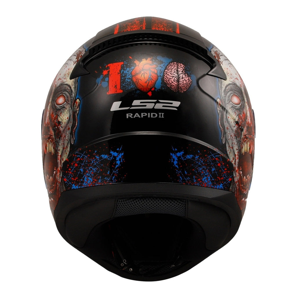 LS2 FF353 Rapid II Zombie - Matte Black / Red / White 06