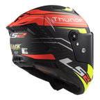 LS2 FF805C Thunder Carbon Attack - Matte Red / Hi-Vis Yellow 06