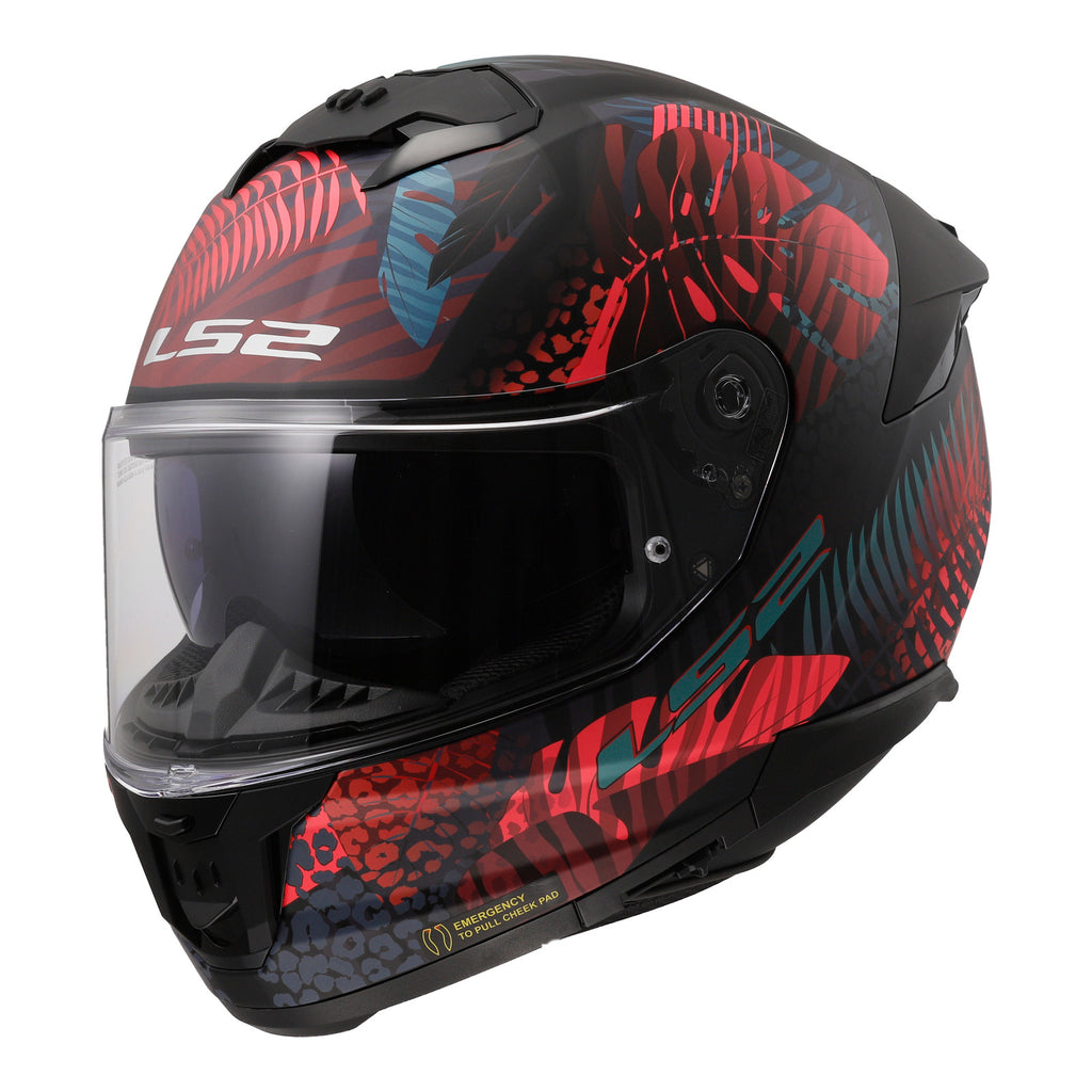 LS2 FF808 Stream II Jungle Helmet - Matte Black / Pink / Blue 06