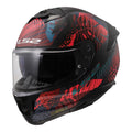 LS2 FF808 Stream II Jungle Helmet - Matte Black / Pink / Blue 06