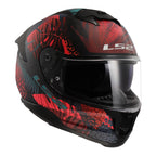 LS2 FF808 Stream II Jungle Helmet - Matte Black / Pink / Blue 06