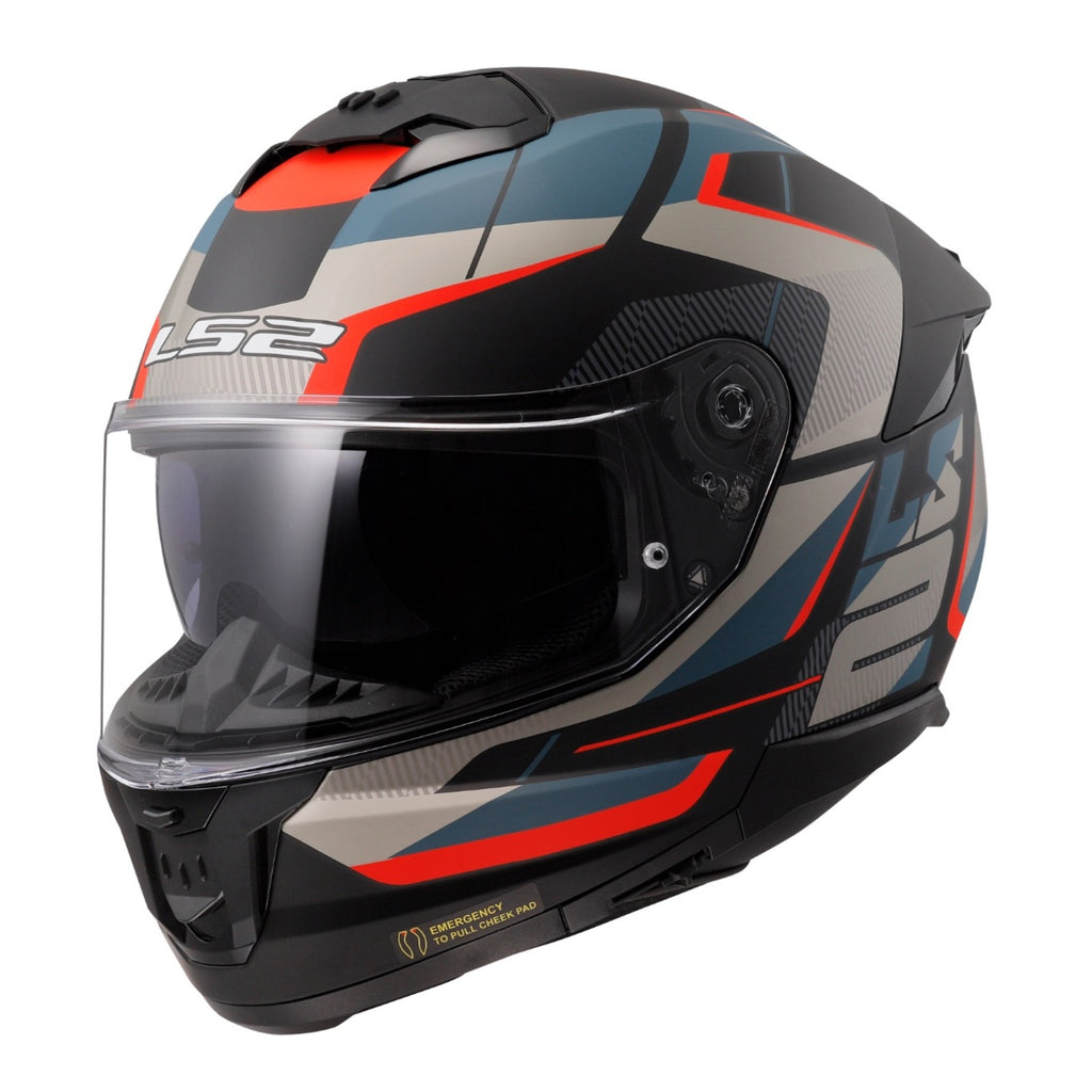 LS2 FF808 Stream II Road Helmet - Matte Black / Blue 06