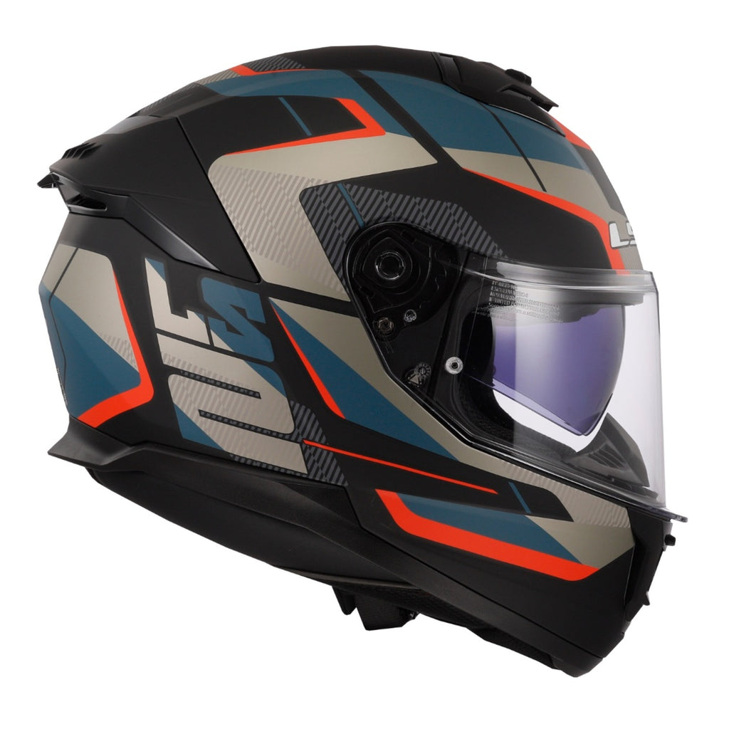 LS2 FF808 Stream II Road Helmet - Matte Black / Blue 06