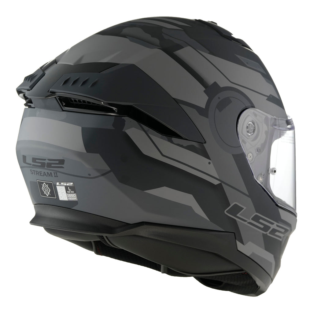 LS2 FF808 Stream II Shadow Helmet - Matte Titanium / Grey 06
