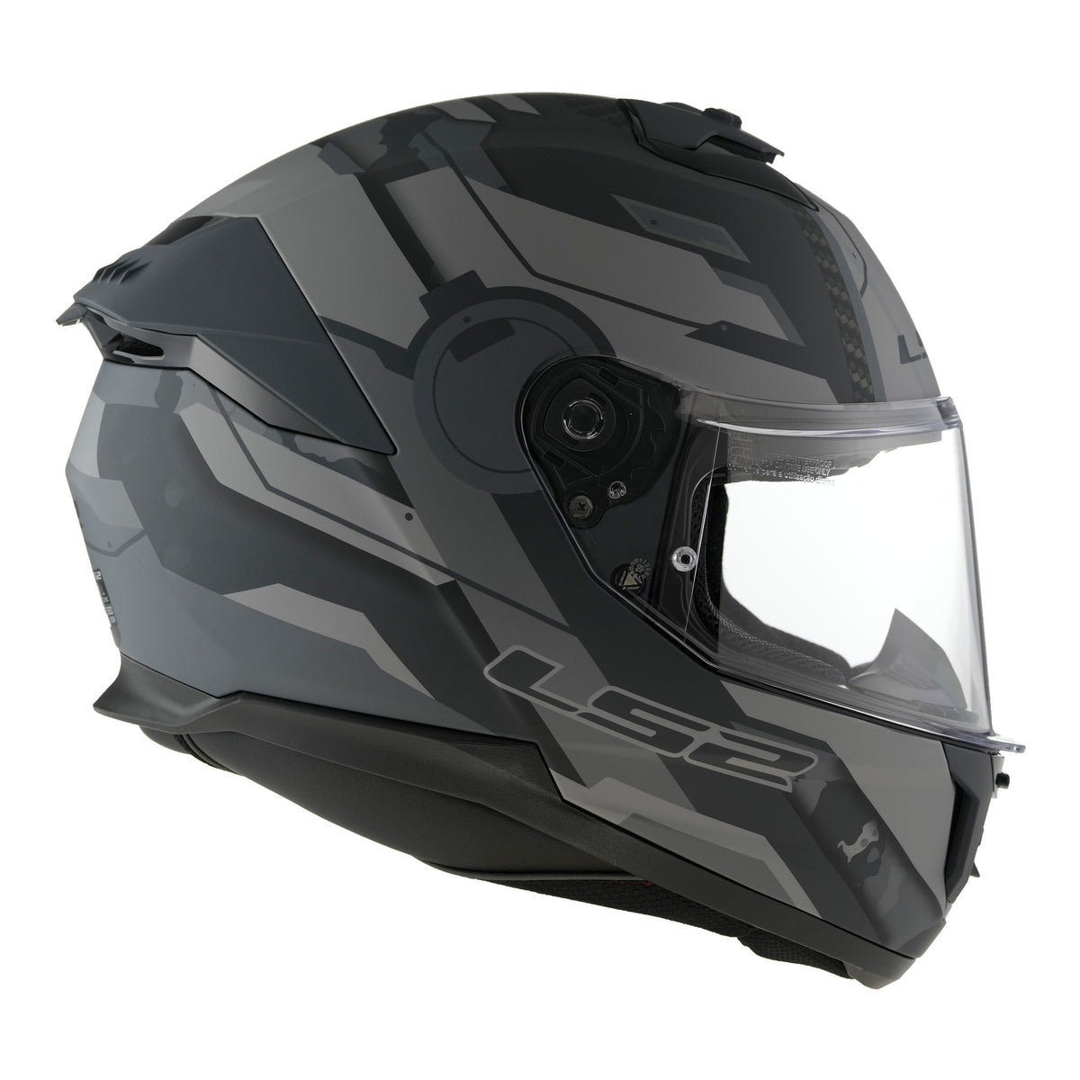 LS2 FF808 Stream II Shadow Helmet - Matte Titanium / Grey 06