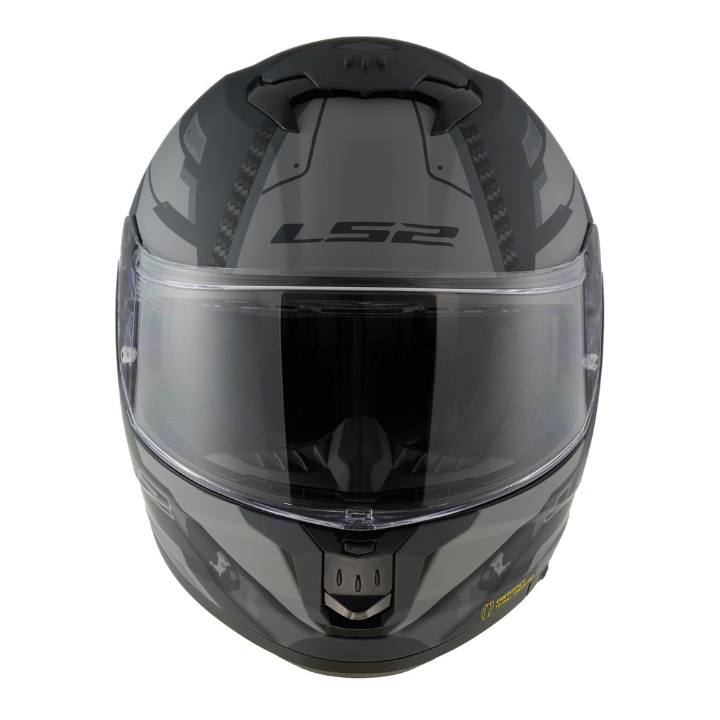 LS2 FF808 Stream II Shadow Helmet - Matte Titanium / Grey 06