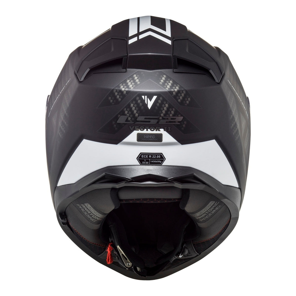 LS2 FF811 Vector II Splitter - Matte Black / White 06