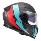 LS2 FF811 Vector II Carbon Grid Helmet - Cyan