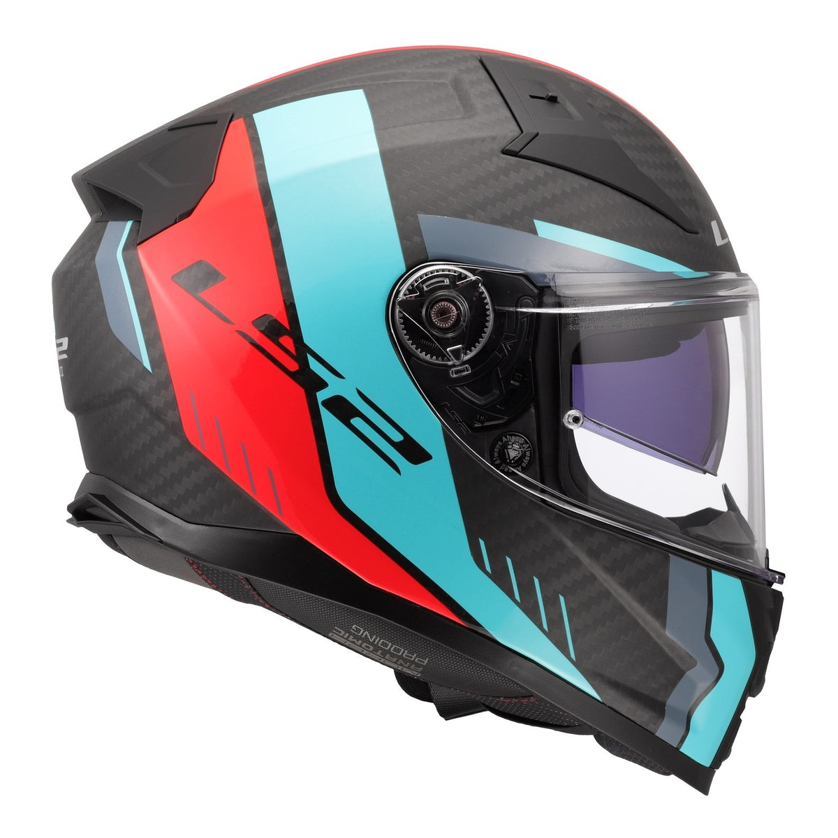LS2 FF811 Vector II Carbon Grid Helmet - Cyan