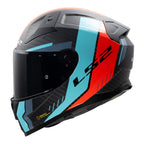 LS2 FF811 Vector II Carbon Grid Helmet - Cyan