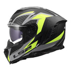 LS2 FF818 Storm III Dynamo Helmet - Black / Hi-Vis Yellow