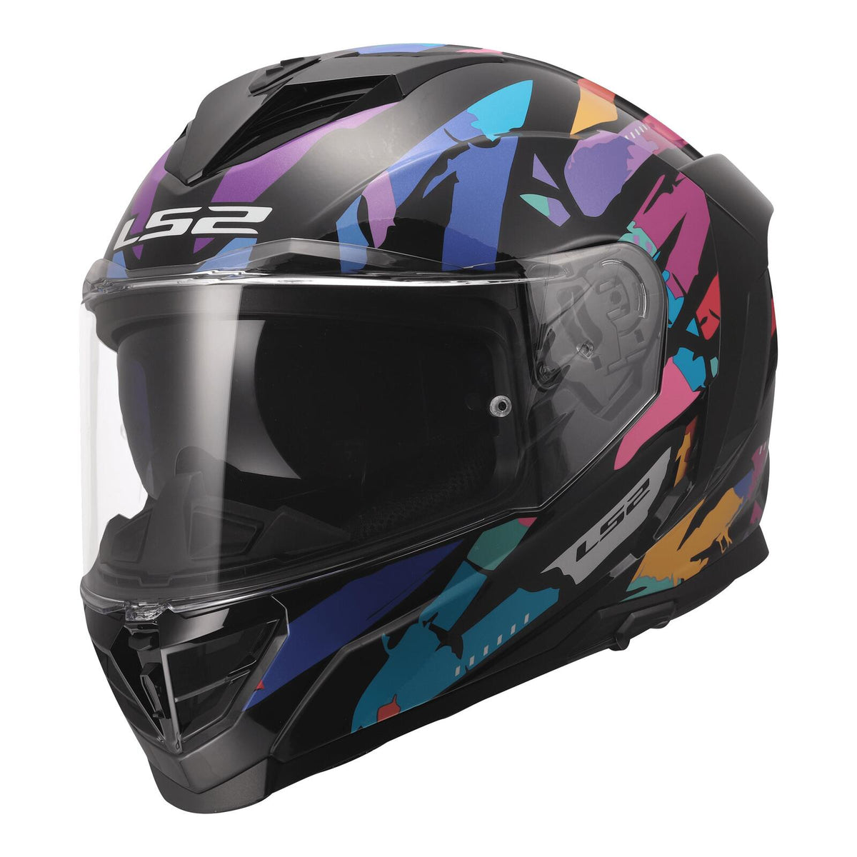 LS2 FF818 Storm III Kaos Helmet - Black / Purple / Blue